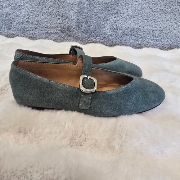 Madewell The Remy Mary Jane Flats Architect Green Suede Women's Size 8.5 NEW - Picture 4 of 9